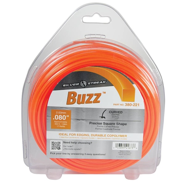 Stens Buzz Trimmer Line, Orange 0.080 In. X 354 Ft. 380-221 - main